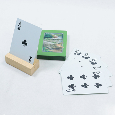 comprar Efecto visual 3D Animales jugando cartas de póquer Logotipo personalizado Deck de cartas de juego Pvc plástico online manufacture