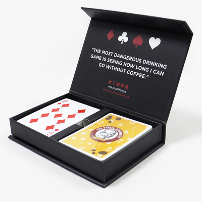 comprar Customizado 100%PVC cartas de juego dos mazos Diseño Impresión Logotipo Lavable plástico Una caja de dos cartas de juego de póquer online manufacture