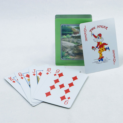 comprar Tarjetas de juego de plástico resistentes al agua verdes 3D Tarjetas de juego de dibujos animados de PVC duraderas online manufacture