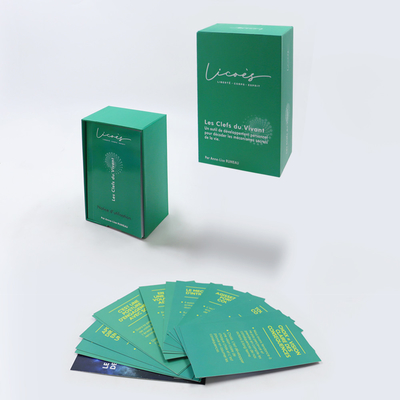 comprar Impresión de afirmación positiva Juego de cartas personalizado para mujeres Diseño de juegos de cartas Fabricantes en francés con caja online manufacture