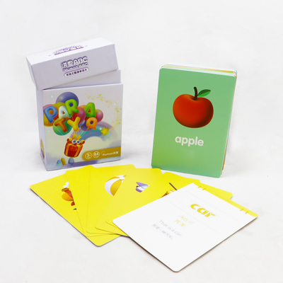 comprar Tarjetas de aprendizaje de inglés de diseño personalizado para niños Tarjetas de aprendizaje de láser para niños online manufacture