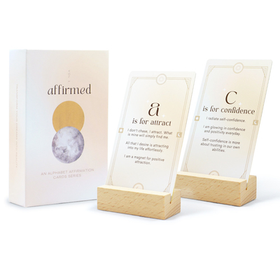 comprar Laminado de borde de oro Positivo Afirmación Diaria Tarjetas Deck Para Mujeres Impresión a medida online manufacture
