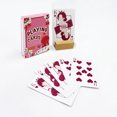 comprar Impresión en CMYK de juegos de mesa personalizados de la familia y cartas de juego de la reina rosa con logotipo personalizado online manufacture