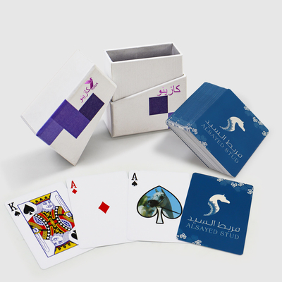 comprar Muestra de cartas de juego de lengua árabe ecológicas Impresión personalizada con tapa y caja base online manufacture