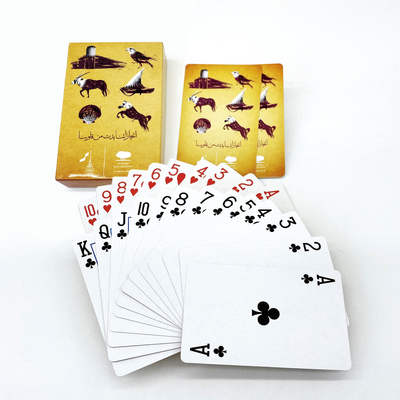 comprar Logotipo personalizado de cartas de juego de póquer en lengua árabe con diseño y laminación personalizados online manufacture
