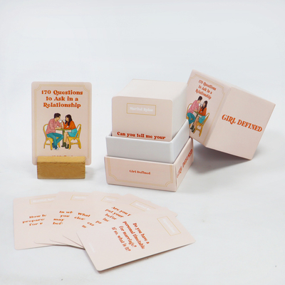 comprar Juego de cartas de entretenimiento con diseño personalizado Preguntas impresas y impresión a color CMYK online manufacture