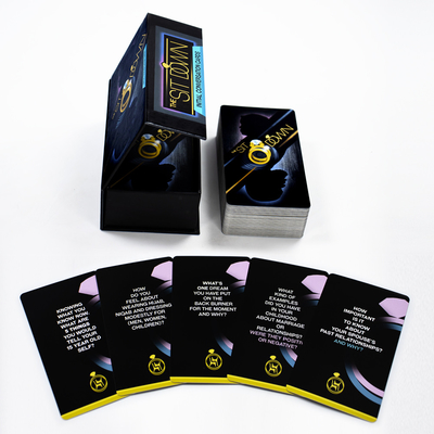 comprar Tarjetas de juego de pareja borracha de noche Tarjetas de conversación impresas personalizadas Tarjetas de inicio divertidas Tarjeta de juego estándar online manufacture