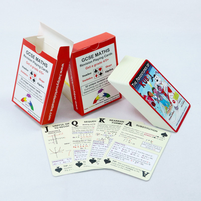 comprar Tarjeta de conocimiento de matemáticas Impresión personalizada Flashing Juego de cartas Impresión de juegos Servicio de tarjetas de revisión de matemáticas online manufacture