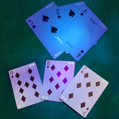 comprar Impresión personalizada Juego para adultos Póquer Seguridad Antifalsificación Cartas de juego de casino Luminosas online manufacture