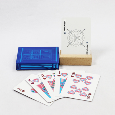comprar Cartas de póquer alemanas de papel de corazón negro impresas, personalizadas con estampado dorado azul nacional online manufacture