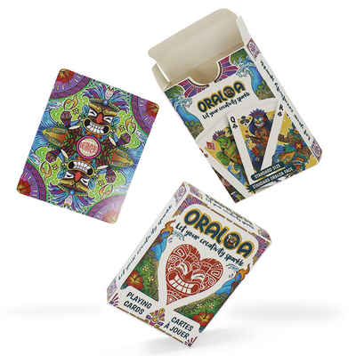 comprar Cartas de juego para bodas personalizables con papel artístico de madera brillante y logotipo de póquer personalizado, colección de papel personalizada online manufacture