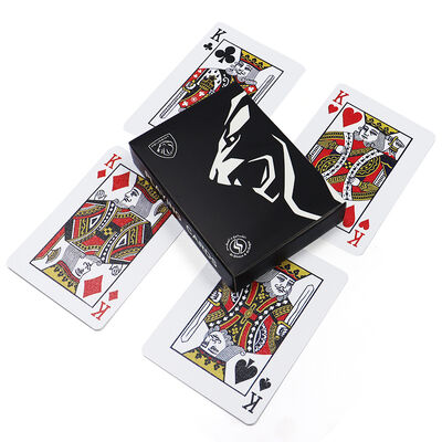 comprar Diseño de impresión personalizado Tarjetas de juego negras Tarjetas de póquer personalizadas con tamaño personalizado online manufacture