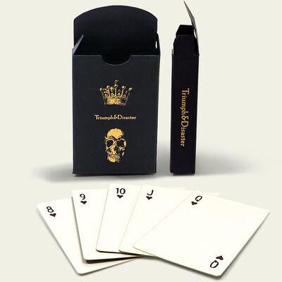 comprar Tarjetas de juego impresas a medida con tarjetas de póquer de borde de oro en tamaño 57x87mm para uso promocional y de juegos online manufacture