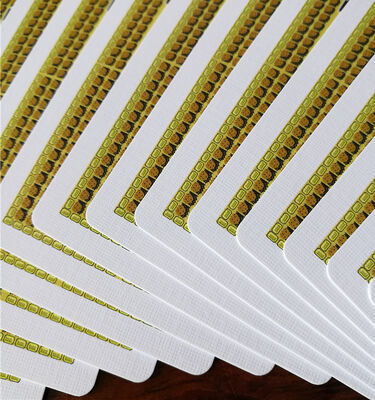 comprar Tarjetas de juego personalizadas con papel de oro de primera calidad, diseño personalizado y papel de núcleo negro de 310 gramos para póquer y juegos online manufacture