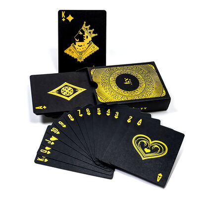 comprar Diseño personalizado de estampado de hojas de oro de papel de juego con papel de núcleo negro de 310gm para póquer y cartas de juego online manufacture