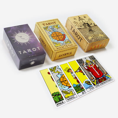 comprar Tarjetas de Tarot imprimibles de diseño personalizado con papel de núcleo negro de 310 gramos y guía incluida online manufacture