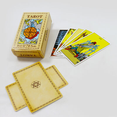 comprar Cartes de tarot de papel de núcleo negro de diseño personalizado de 310 gramos con guía para adivinación y entretenimiento online manufacture