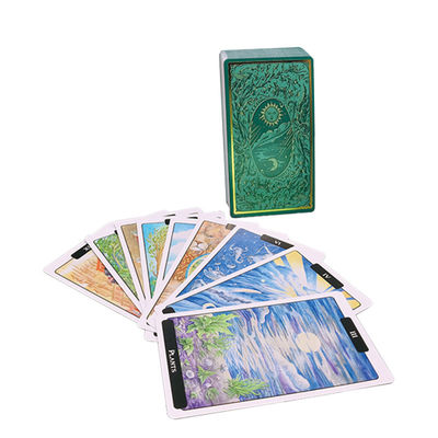 comprar cartas de tarot de 100x150m m con los naipes Matt Golden Foil Green Color online manufacture
