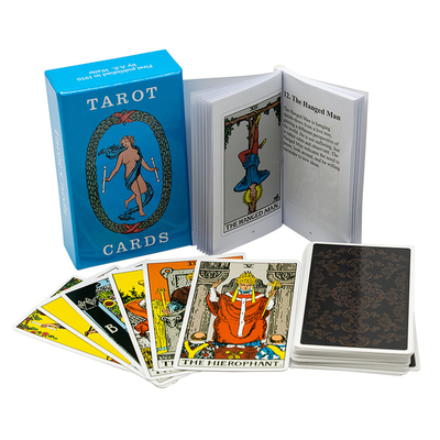 las cartas de tarot imprimibles de papel del PVC de 57x87m m manchan Finshing ULTRAVIOLETA