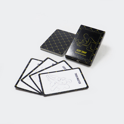 Alta calidad personalizado tu propio diseño de juego de cartas Sexy Snap Positions pasión divertida pareja dormitorio postura cartas juegos de póquer