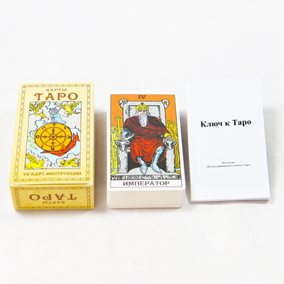 Custom Rusia Papel Afirmación Tarot Juego de cartas Deck con caja