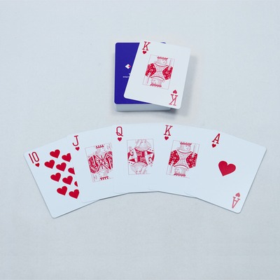 54pcs de cartas de juego de plástico resistente al agua con caja normal Tuck Enterprise anunciar cartas de juego