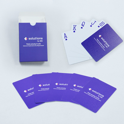0.35mm Tarjetas de juego de plástico azul Impreso impermeable 100% de PVC Tarjetas de juego
