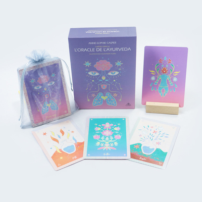Impresión personalizada de chicas encantadoras cartas de tarot del oráculo con bolso Impresión de cartas de tarot románticas francesas