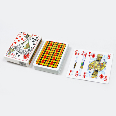 Impresión personalizada de cartas de juego de estilo africano de núcleo negro original Imprimido de alta calidad de dibujos animados de cartas de juego blancas
