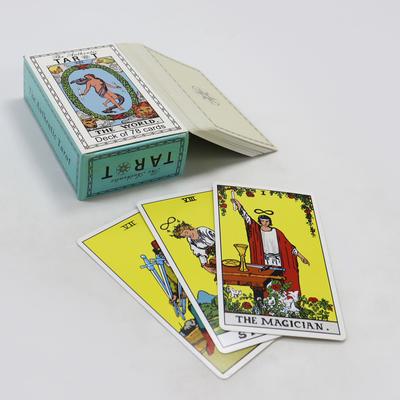 Tarjetas de Tarot de Oráculo personalizadas con guía en caja de cuadrícula CMYK 4 Impresión offset a color
