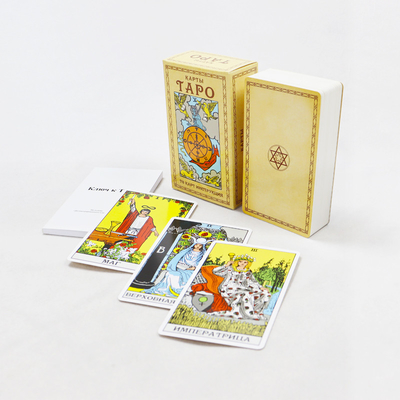 Entretenimiento en interiores Tarot en caja de cuadrícula Oráculo de impresión personalizada para juegos de papel