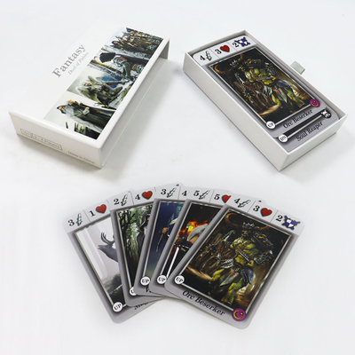 Juego de mesa impreso de cartas de papel para niños diseño personalizado Juego divertido de cartas de personajes de juego