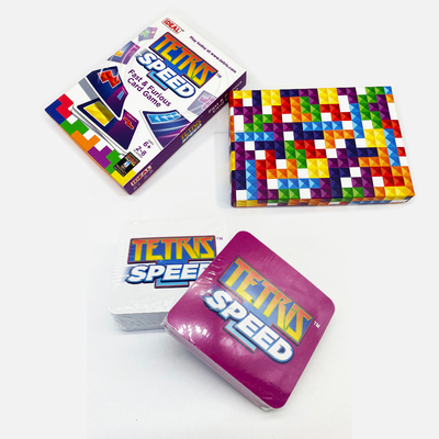 Diseños personalizados Tarjetas de juego de velocidad de Tetris Solitario de colores Tarjetas educativas para niños