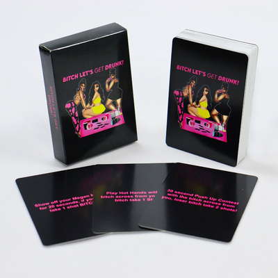 Juego de cartas de mesa para pareja de familia diseño personalizado y colores de Pantone para la diversión de la fiesta de adultos