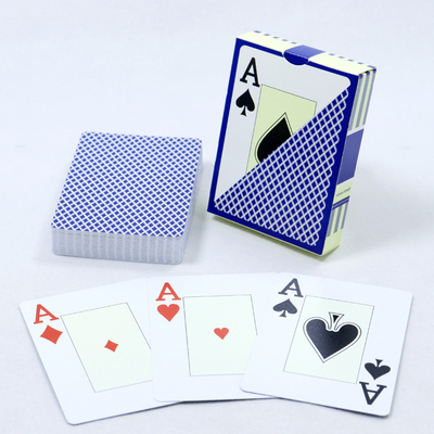 Cartas de juego de póquer de plástico 100% impermeable con índice Jumbo e impresión CMYK