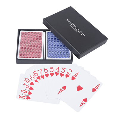 2 cubiertas resistente al agua profesional de póquer de juego de tarjetas en 2 piezas tapa caja base ecológica