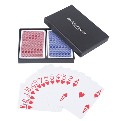 Tarjetas de póquer de plástico suave e impermeable impresas Tarjetas de juego de PVC duraderas 63x88mm