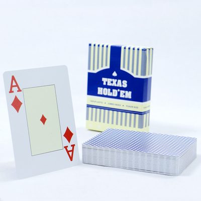 Rts Jumbo Fun Tarjetas de juego de plástico con tarjetas de póquer personalizables de impresión personalizada