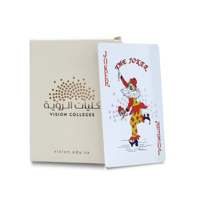 Arabia Saudita 100% PVC venta de cartas de juego con acabado de superficie personalizado y logotipo