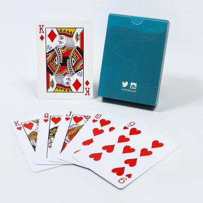 Diseño personalizado Casinos impermeables de plástico de 52 mazos de cartas de póquer con impresión de logotipo