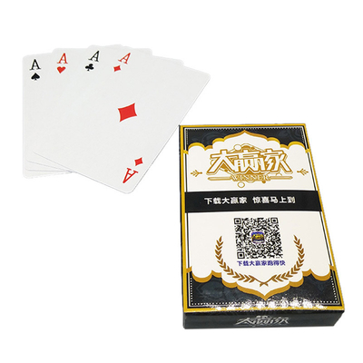 Logotipo personalizado Royal Cartas de juego de plástico con acabado de superficie personalizado e impresión