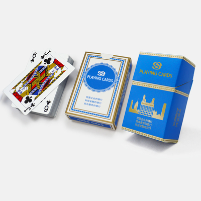 Diseño personalizado Bolsa de cigarrillos de plástico Dos mazos de cartas de juego de póquer Cultura corporativa