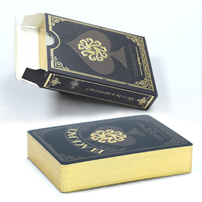 Personalizado personalizado de papel de oro de lujo de juego de cartas para juego juego de póquer juego de cartas