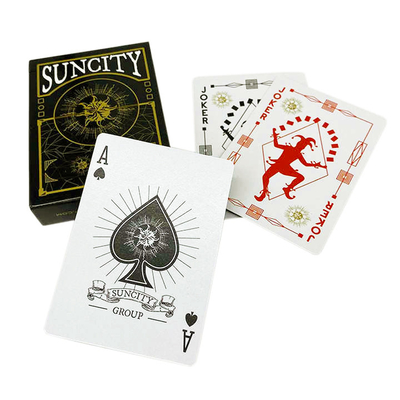 Cartas de juego de póquer personalizadas con impresión de papel de oro de lujo