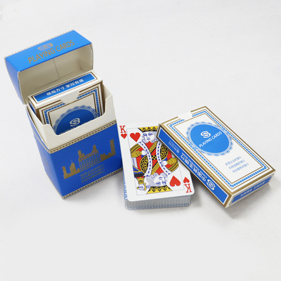Juego de cartas personalizado Lacado Etiqueta privada Dos mazos Juego de cartas con caja