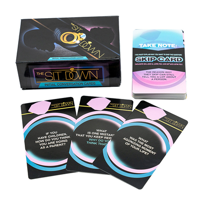Fiesta nocturna juegos de cartas de pareja para adultos Impresión personalizada para una conversación inicial divertida
