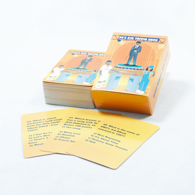 Juego de cartas de preguntas personalizado Tarjetas Flash Diseño aceptable con impresión y caja personalizada