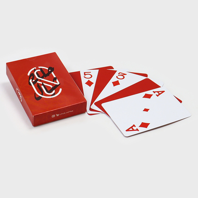 Plastico de lujo Pvc Personalizable Deck de cartas de juego duradero Impresión de tarjeta de póquer con caja