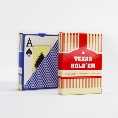 Suministros de casino Impreso a medida Kuwait Plastic juego de cartas para juego de entretenimiento