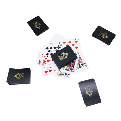 Diseños personalizados de papel de oro texturizado Impresión de ángel de póquer Tarjetas de juego de plástico Tamaño de puente
